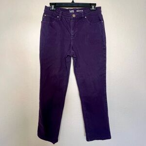 Lee Platinum Label Classic Fit Straight Leg Stretch Pants – Purple